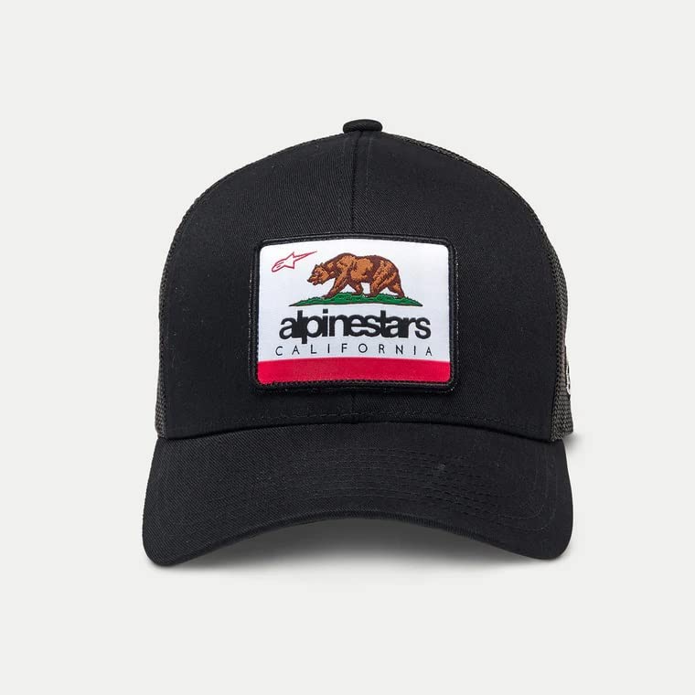 Alpinestars Cali 2.0 Hat Baseballkappe Herren Trucker mit hinten Schnappverschluss, Schwarz