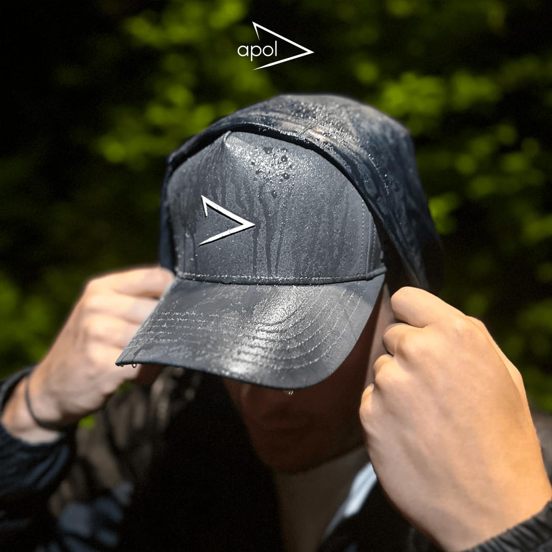 apol Premium Cap - Cloud Trucker - 100% wasserfest, atmungsaktiv, langlebig, Qualität - Snapback - Einheitsgröße - Anthrazit