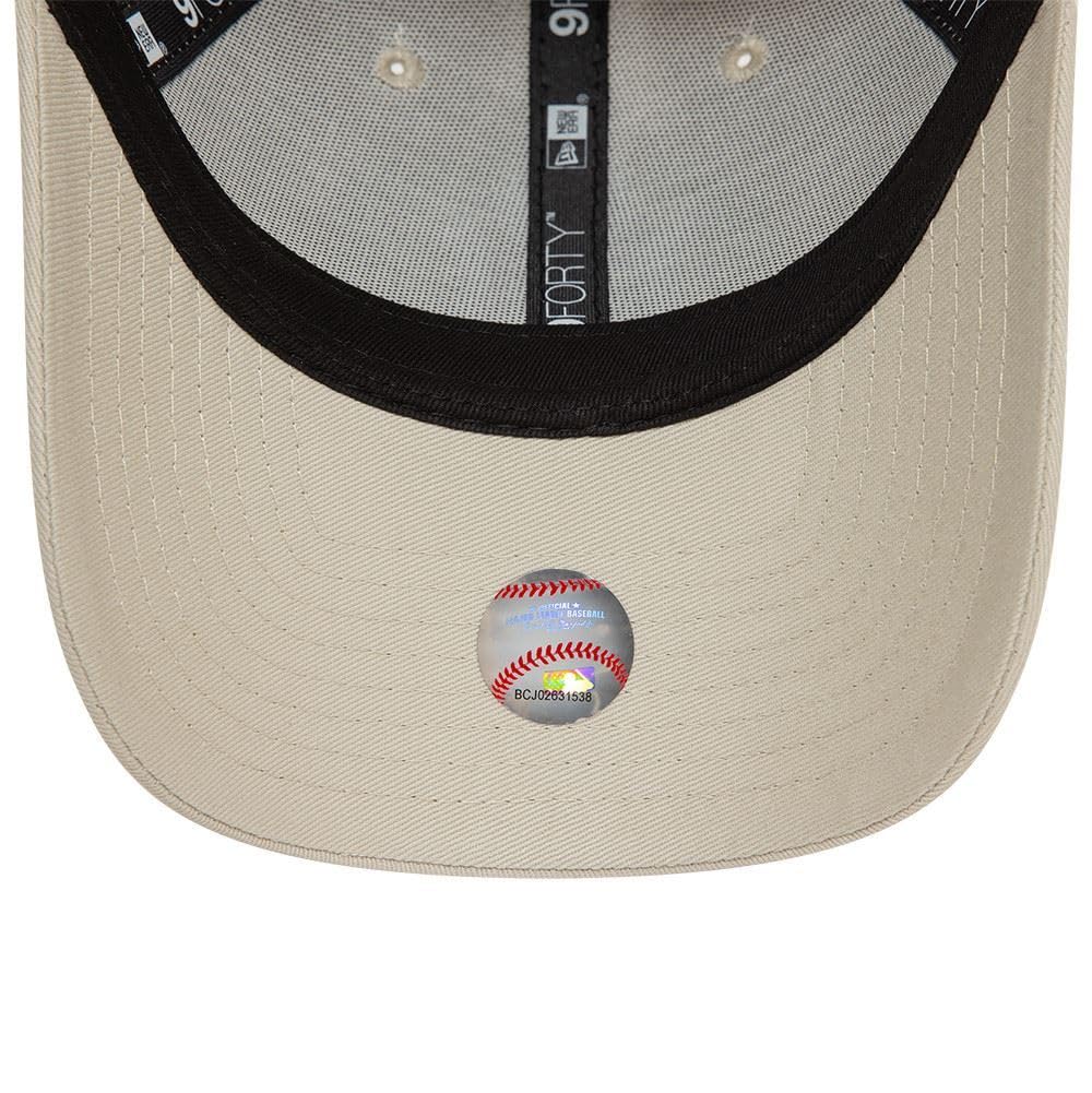 New Era New York Yankees MLB League Essential Beige Weiß Verstellbare 9Forty Cap - One-Size