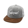 Du Hirsch Bayerisches Snapback Cap Servus Hellgrau Filz One Size