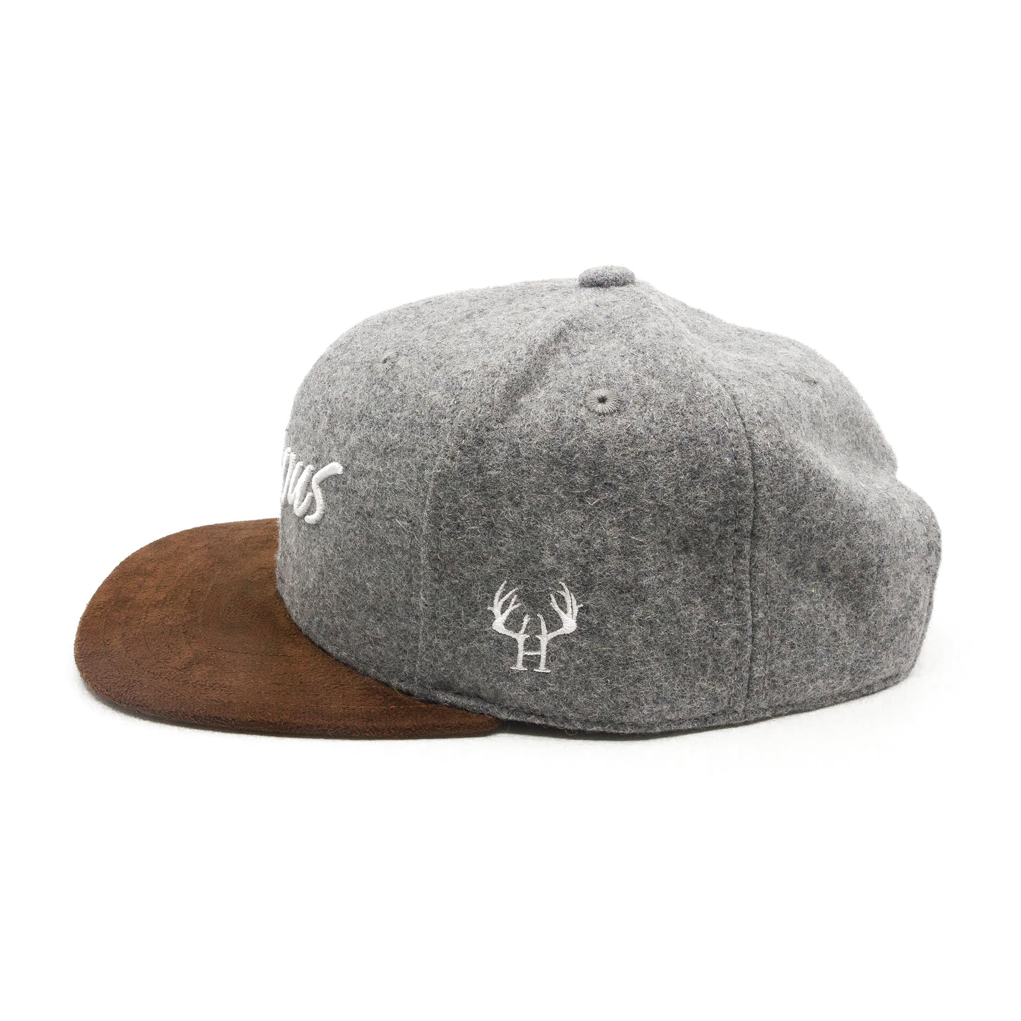 Du Hirsch Bayerisches Snapback Cap Servus Hellgrau Filz One Size